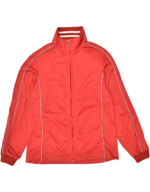 CHAMPION Womens Tracksuit Top Jacket UK 14 Medium Red Polyester Oversized Jacket Tailored Jacket Straight Jacket CHAMPION Womens Tracksuit Top Jacket UK 14 Medium Red Polyester Oversized Jacket Tailored Jacket Straight Jacket