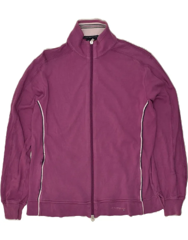 CHAMPION Womens Tracksuit Top Jacket UK 16 Large Purple Cotton Wool Jacket Cashmere Jacket Tweed Jacket CHAMPION Womens Tracksuit Top Jacket UK 16 Large Purple Cotton Wool Jacket Cashmere Jacket Tweed Jacket