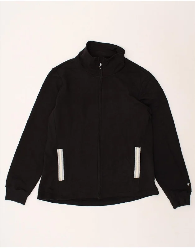 CHAMPION Womens Tracksuit Top Jacket UK 18 XL Black Cotton V-Neck Jacket Boat Neck Jacket Square Neck Jacket CHAMPION Womens Tracksuit Top Jacket UK 18 XL Black Cotton V-Neck Jacket Boat Neck Jacket Square Neck Jacket