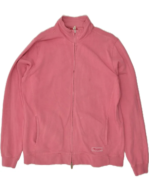CHAMPION Womens Tracksuit Top Jacket UK 18 XL Pink Cotton Collared Jacket Crew Neck Jacket Turtle Neck Jacket CHAMPION Womens Tracksuit Top Jacket UK 18 XL Pink Cotton Collared Jacket Crew Neck Jacket Turtle Neck Jacket