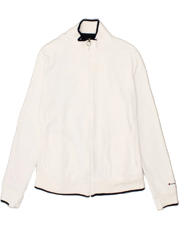 CHAMPION Womens Tracksuit Top Jacket UK 18 XL White Cotton Faux Fur Fabric Real Fur Fabric Shearling Fabric CHAMPION Womens Tracksuit Top Jacket UK 18 XL White Cotton Faux Fur Fabric Real Fur Fabric Shearling Fabric