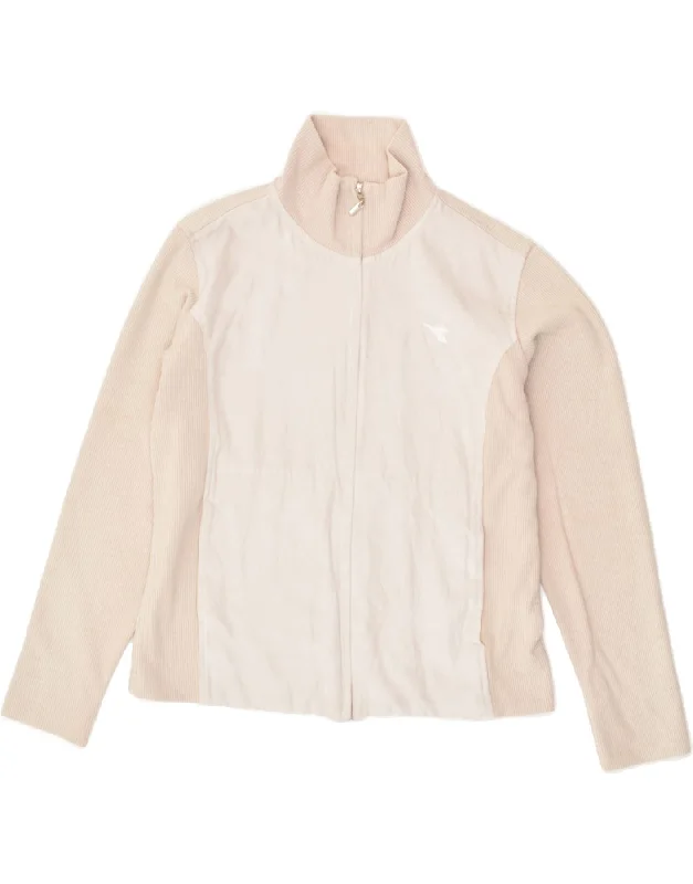 DIADORA Womens Loose Fit Tracksuit Top Jacket UK 10 Small Beige Faux Fur Jacket Real Fur Jacket Shearling Jacket DIADORA Womens Loose Fit Tracksuit Top Jacket UK 10 Small Beige Faux Fur Jacket Real Fur Jacket Shearling Jacket