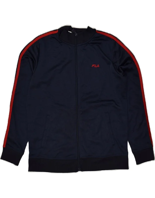 FILA Womens Tracksuit Top Jacket UK 14 Large Navy Blue Polyester Nylon Fabric Polyester Fabric Spandex Fabric FILA Womens Tracksuit Top Jacket UK 14 Large Navy Blue Polyester Nylon Fabric Polyester Fabric Spandex Fabric