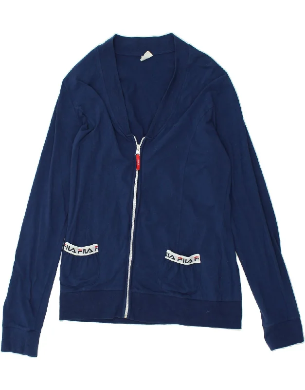 FILA Womens Tracksuit Top Jacket UK 16 Large Navy Blue Cotton Tailored Jacket Straight Jacket A-Line Jacket FILA Womens Tracksuit Top Jacket UK 16 Large Navy Blue Cotton Tailored Jacket Straight Jacket A-Line Jacket