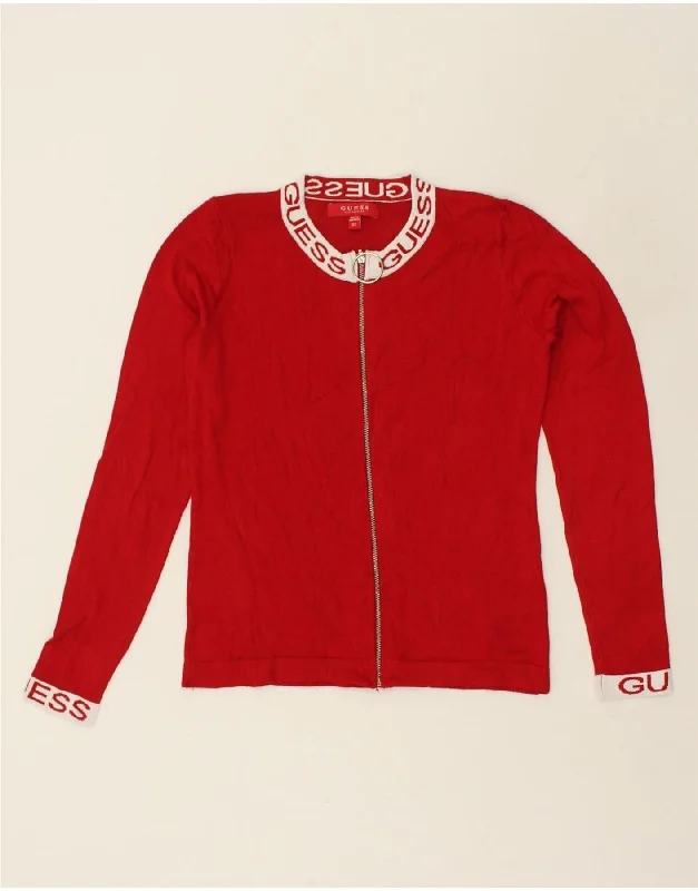GUESS Womens Graphic Tracksuit Top Jacket UK 6 XS Red Viscose One-Shoulder Jacket Off-the-Shoulder Jacket Asymmetrical Jacket GUESS Womens Graphic Tracksuit Top Jacket UK 6 XS Red Viscose One-Shoulder Jacket Off-the-Shoulder Jacket Asymmetrical Jacket