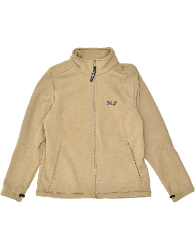JACK WOLFSKIN Womens Tracksuit Top Jacket UK 18/20 XL Beige Polyester Nylon Fabric Polyester Fabric Spandex Fabric JACK WOLFSKIN Womens Tracksuit Top Jacket UK 18/20 XL Beige Polyester Nylon Fabric Polyester Fabric Spandex Fabric