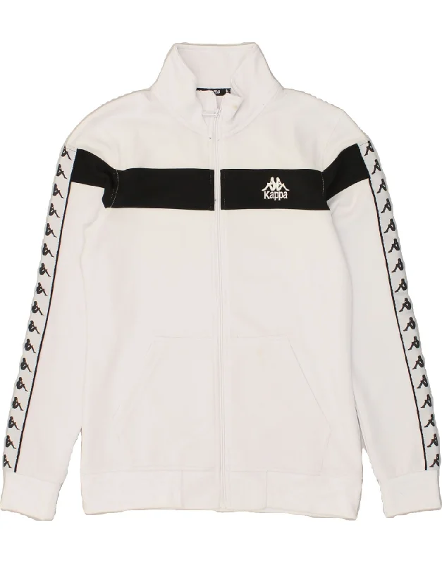 KAPPA Womens Graphic Tracksuit Top Jacket UK 16 Large White Colourblock Ribbed Jacket Pleated Jacket Ruffled Jacket KAPPA Womens Graphic Tracksuit Top Jacket UK 16 Large White Colourblock Ribbed Jacket Pleated Jacket Ruffled Jacket