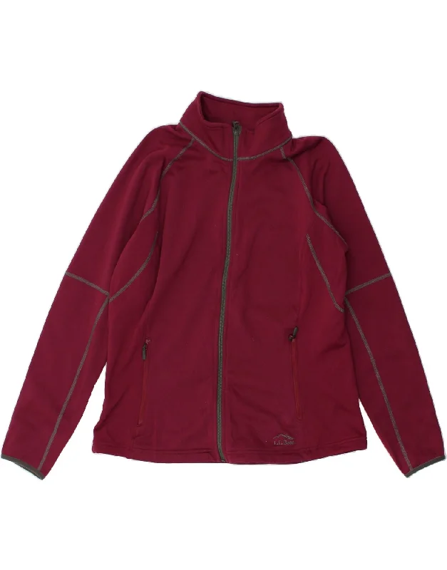 L.L.BEAN Womens Tracksuit Top Jacket UK 18 XL Burgundy Polyester Faux Fur Jacket Real Fur Jacket Shearling Jacket L.L.BEAN Womens Tracksuit Top Jacket UK 18 XL Burgundy Polyester Faux Fur Jacket Real Fur Jacket Shearling Jacket