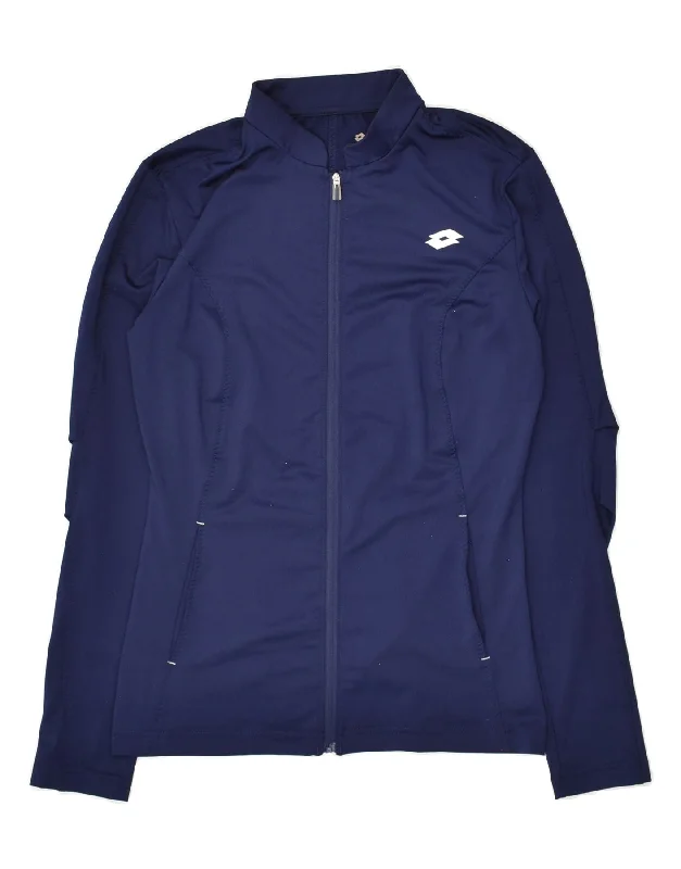 LOTTO Womens Tracksuit Top Jacket UK 10 Small Navy Blue Polyester Cardigan Sweater Pullover LOTTO Womens Tracksuit Top Jacket UK 10 Small Navy Blue Polyester Cardigan Sweater Pullover