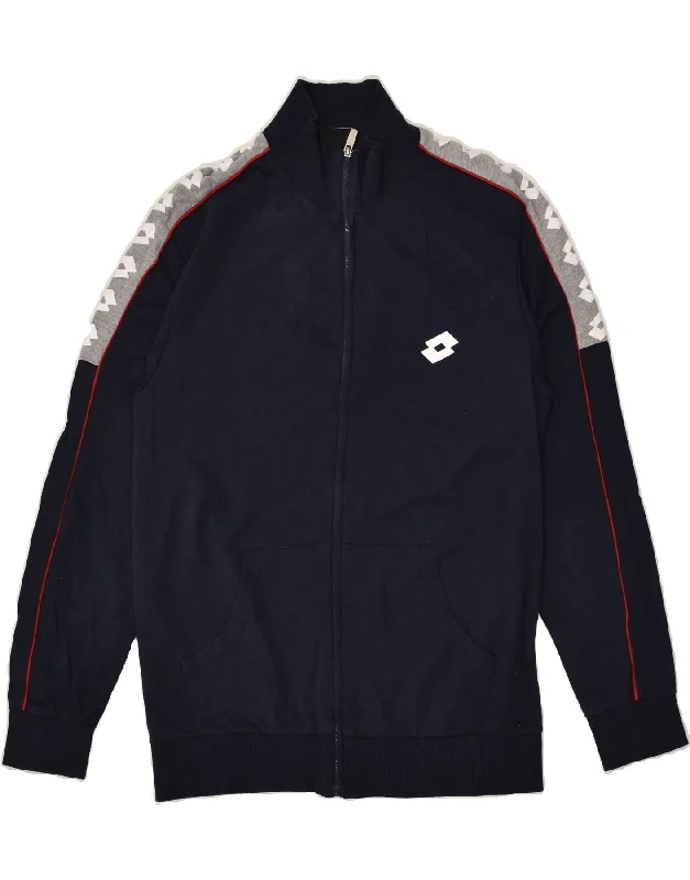 LOTTO Womens Tracksuit Top Jacket UK 16 Large Navy Blue Cotton Elasticated Jacket Padded Jacket Insulated Jacket LOTTO Womens Tracksuit Top Jacket UK 16 Large Navy Blue Cotton Elasticated Jacket Padded Jacket Insulated Jacket