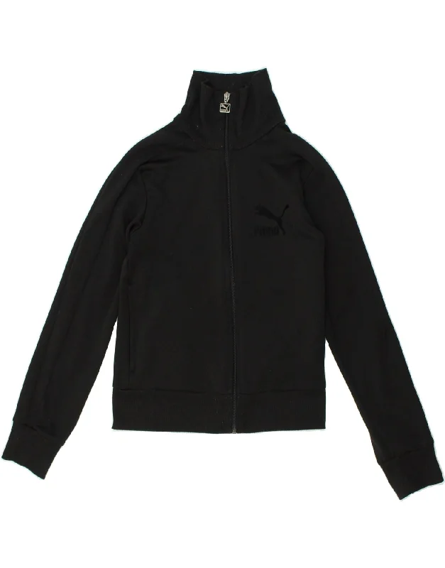 PUMA Womens Tracksuit Top Jacket UK 12 Medium Black Wool Fabric Cashmere Fabric Tweed Fabric PUMA Womens Tracksuit Top Jacket UK 12 Medium Black Wool Fabric Cashmere Fabric Tweed Fabric