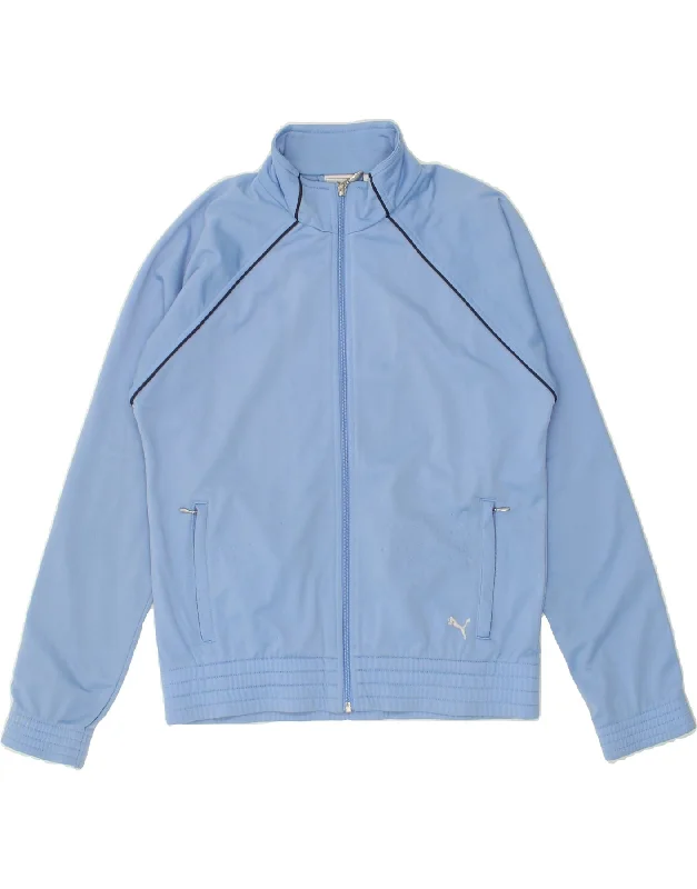 PUMA Womens Tracksuit Top Jacket UK 14 Large Blue Polyester Faux Fur Fabric Real Fur Fabric Shearling Fabric PUMA Womens Tracksuit Top Jacket UK 14 Large Blue Polyester Faux Fur Fabric Real Fur Fabric Shearling Fabric