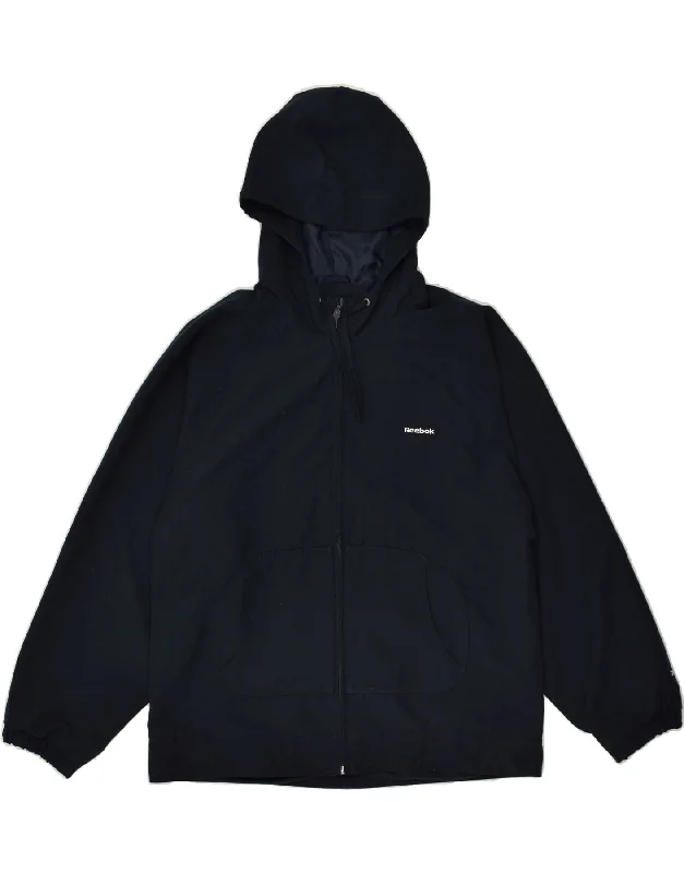 REEBOK Womens Hooded Tracksuit Top Jacket UK 14 Medium Navy Blue Polyester Belted Jacket Elasticated Jacket Padded Jacket REEBOK Womens Hooded Tracksuit Top Jacket UK 14 Medium Navy Blue Polyester Belted Jacket Elasticated Jacket Padded Jacket
