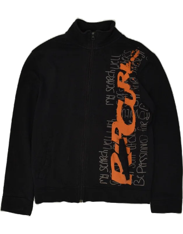 RIP CURL Womens Graphic Tracksuit Top Jacket UK 16 Large Black Fleece Jacket Down Jacket Parka RIP CURL Womens Graphic Tracksuit Top Jacket UK 16 Large Black Fleece Jacket Down Jacket Parka