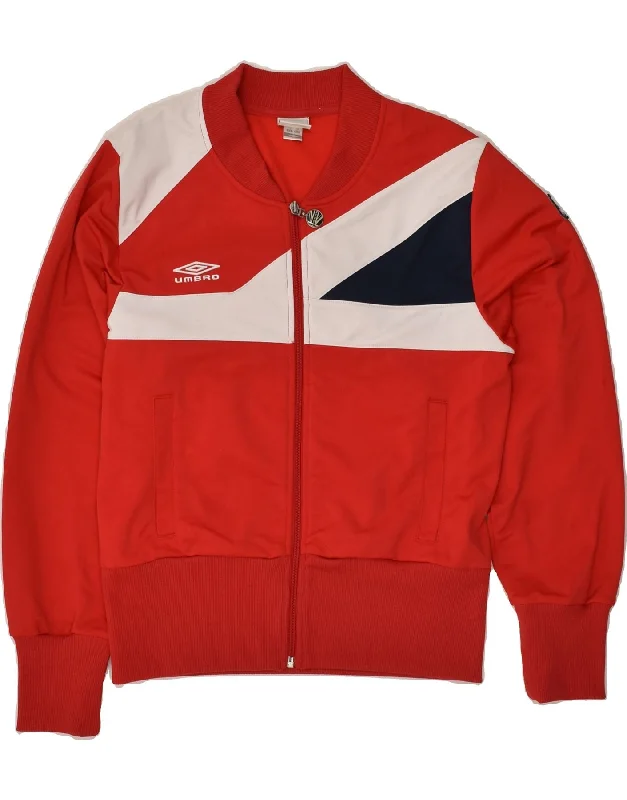 UMBRO Womens Tracksuit Top Jacket UK 12 Medium Red Colourblock Polyester Satin Jacket Silk Jacket Chiffon Jacket UMBRO Womens Tracksuit Top Jacket UK 12 Medium Red Colourblock Polyester Satin Jacket Silk Jacket Chiffon Jacket
