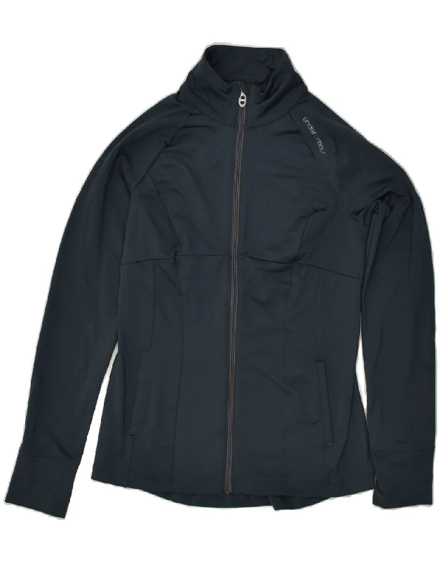 UNDER ARMOUR Womens Tracksuit Top Jacket UK 12 Medium Navy Blue Polyester Plaid Jacket Tartan Jacket Houndstooth Jacket UNDER ARMOUR Womens Tracksuit Top Jacket UK 12 Medium Navy Blue Polyester Plaid Jacket Tartan Jacket Houndstooth Jacket