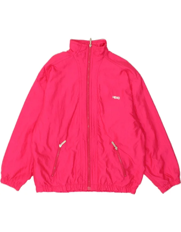 VINTAGE Womens Oversized Tracksuit Top Jacket EU 40 Medium Pink Polyamide Quilted Jacket Puffer Jacket Insulated Jacket VINTAGE Womens Oversized Tracksuit Top Jacket EU 40 Medium Pink Polyamide Quilted Jacket Puffer Jacket Insulated Jacket