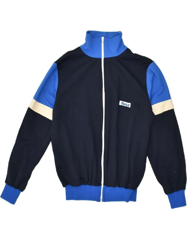 VINTAGE Womens Tracksuit Top Jacket Medium Navy Blue Polyester Satin Jacket Silk Jacket Chiffon Jacket VINTAGE Womens Tracksuit Top Jacket Medium Navy Blue Polyester Satin Jacket Silk Jacket Chiffon Jacket