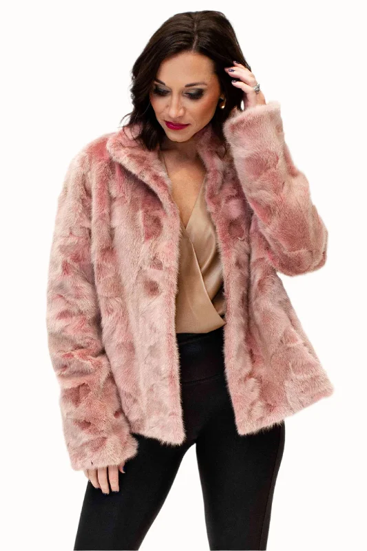 Mink Fur Jacket with Straight Sleeves Faux Fur Jacket Real Fur Jacket Shearling Jacket Mink Fur Jacket with Straight Sleeves Faux Fur Jacket Real Fur Jacket Shearling Jacket