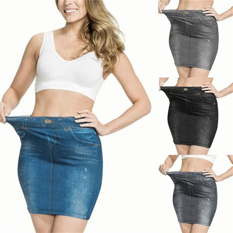 Fake Jeans Midi Pencil Skirt Women 2023 Elastic High Waist Office Lady Bodycon Skirts Slim Stretch Skirts Jupe Femme corduroy skirt textured Fake Jeans Midi Pencil Skirt Women 2023 Elastic High Waist Office Lady Bodycon Skirts Slim Stretch Skirts Jupe Femme corduroy skirt textured