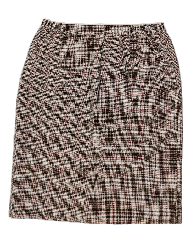ST. BERNARD Womens Pencil Skirt UK 16 Large W32 Black Houndstooth denim skirt fashionable ST. BERNARD Womens Pencil Skirt UK 16 Large W32 Black Houndstooth denim skirt fashionable